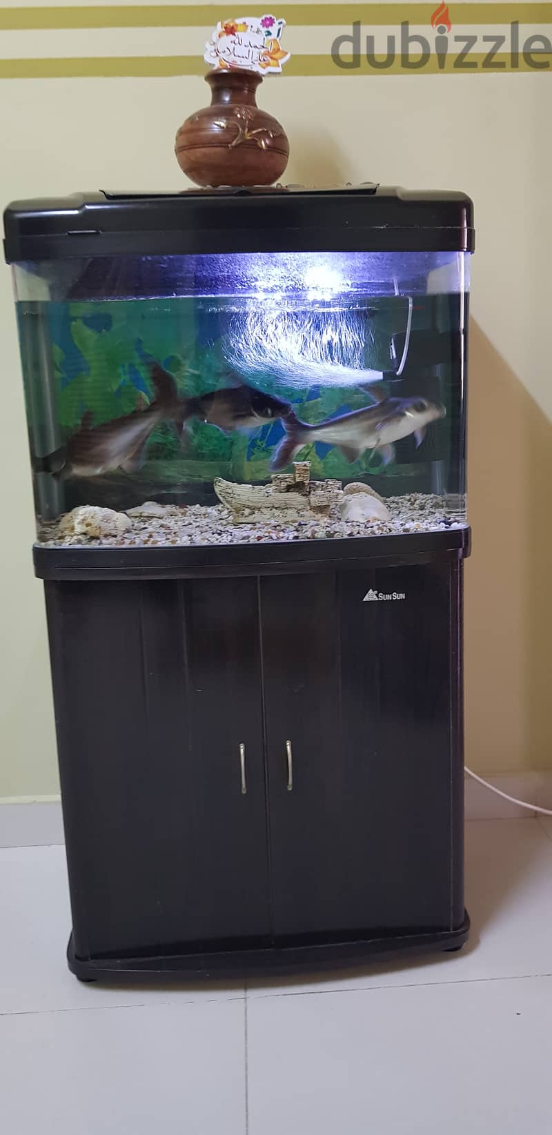 Aquarium with table. 6