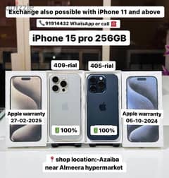 iPhone 15 pro 256GB - natural titanium - 27-02-2025 apple warranty -
