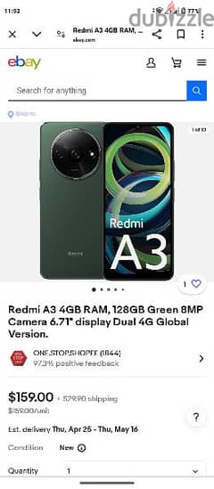 Redmi a3 128 gb 0