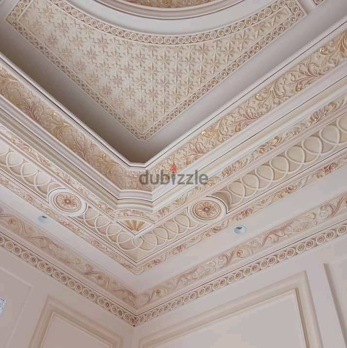 We are doing decorative gypsum works and painting works. 2