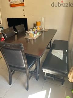 Dinning Set 4Chair and 1 Bench: 6 Seater 0