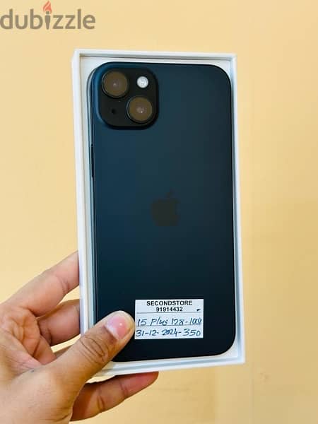iPhone 15 plus 128GB - 100%Battaery - 31-12-2024 apple warranty - good 4