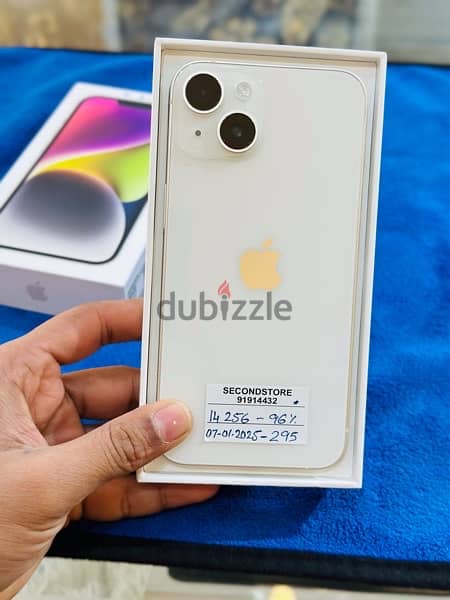 iPhone 14 256GB - 07-01-2025 Apple warranty - with box - nice phone 6