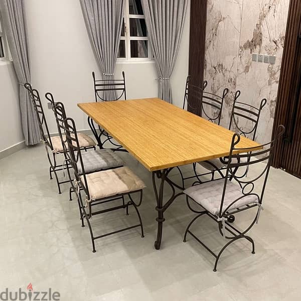 Dining table 8 seaters with chairs 6