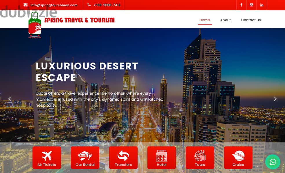 Travel & Tourism Website Development, Domain, Hosting, Emails, Offers 0