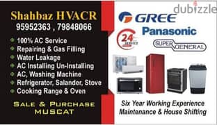 AC REPAIR AND SERVICE MAINTENANCE FITTING AND GASS CHARGING
