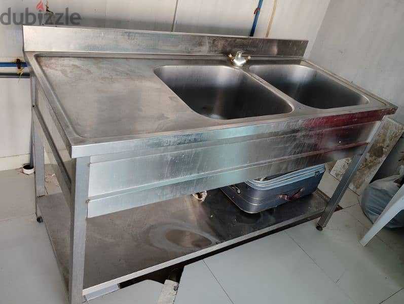 sink double for kitchen  or restaurant table and grill 1