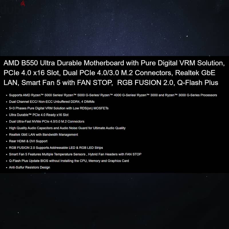 Gigabyte AMD B550 Aorus Elite Gaming Motherboard - مذربورد من جيجابايت 5
