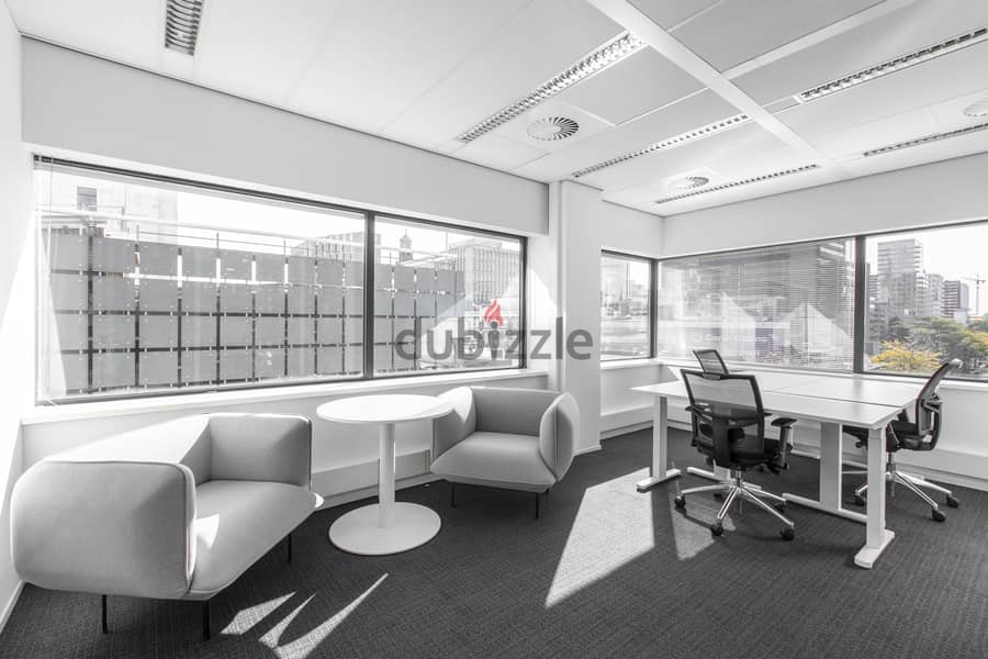 Find office space in Muscat, Pearl Square for 4 persons with everythin 8