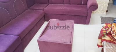 L shaped Majlis sofa on Urgent sale centre table freee