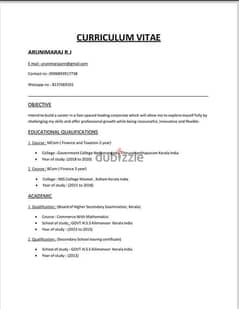 NEED ACCOUNTANT JOB -  INDIAN FEMALE HAVE 2 YEAR' S EXPERIENCE