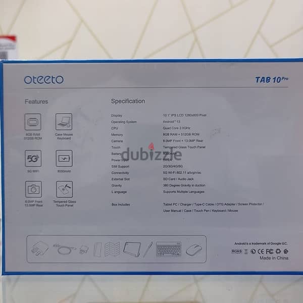 Oteeto tab 10 pro 5G | 512GB | 8GB RAM 1