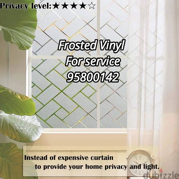 Window Frosted Privacy Sheets available, Window Blind sheets 2