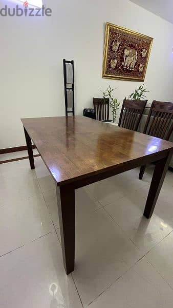 6 Seater Dining table purchased from Home Center. Immaculate condition 2