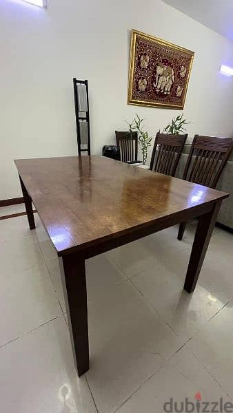 6 Seater Dining table purchased from Home Center. Immaculate condition 3