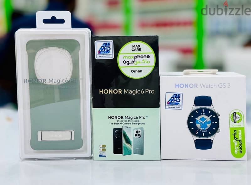 Honor magic 6 pro 512gb with 12 ram and free smart watch and case 1