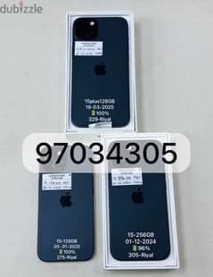 iPhone 15plus128 gb 100% battery health 18-03-2025 apple warry clean 0