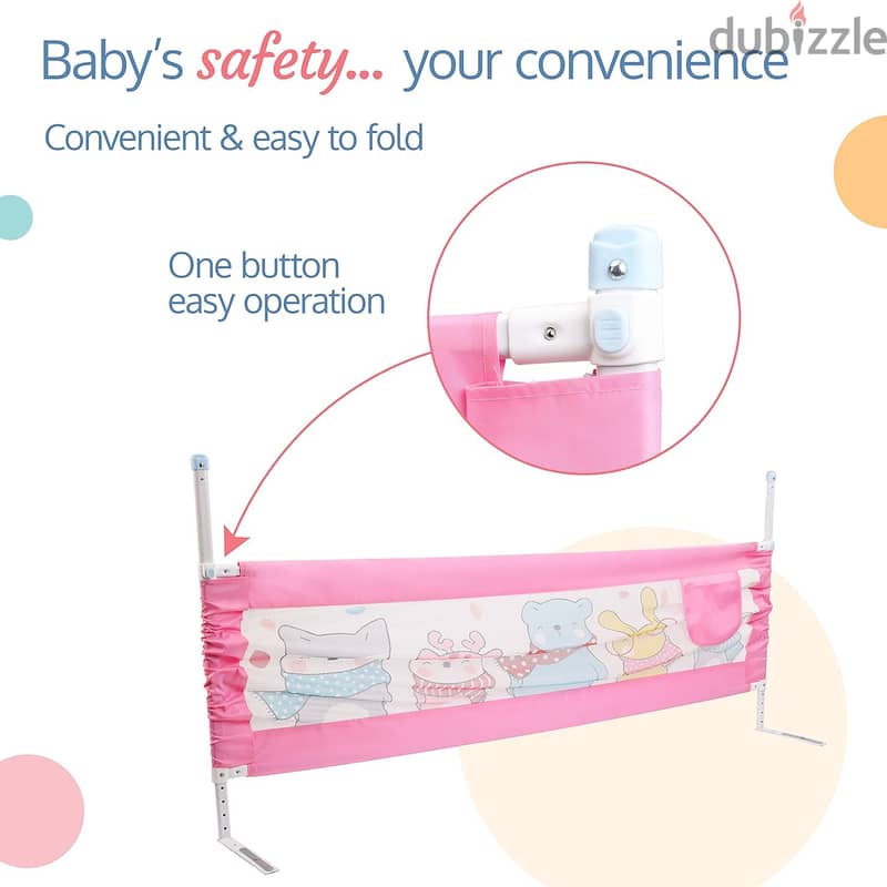 New Set of two Luvlap Comfy Baby Bed Rail Guard for Baby 1