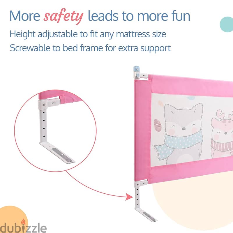 New Set of two Luvlap Comfy Baby Bed Rail Guard for Baby 2