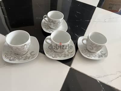 4 cup and saucer set