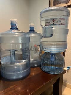 Water dispenser and 3 bottles