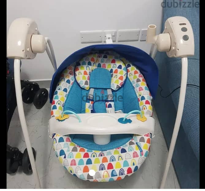 Baby electrical swing cradle/crib and walker 1