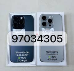 iPhone 15pro128 gb 15-11-2024 apple warranty  100% battery health