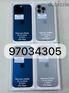 iPhone 15promax 256gb 30-10-2024 apple warranty 100% battery health 0