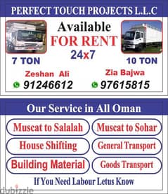 7 ton 10 ton vehicle available for rent