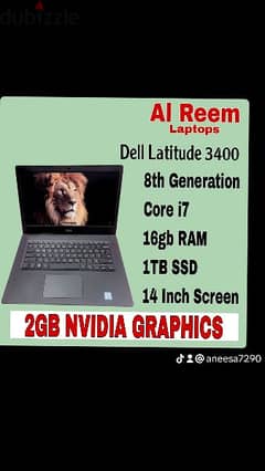 2gb Graphics Core i7 -16gb Ram 1TB ssd 14 Inch Screen Windows 10 pro