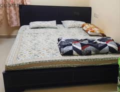 King size (215×185cm) bed with mattress