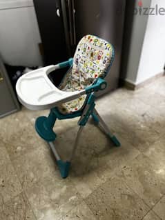 high seat and booster seat in perfect condition 0