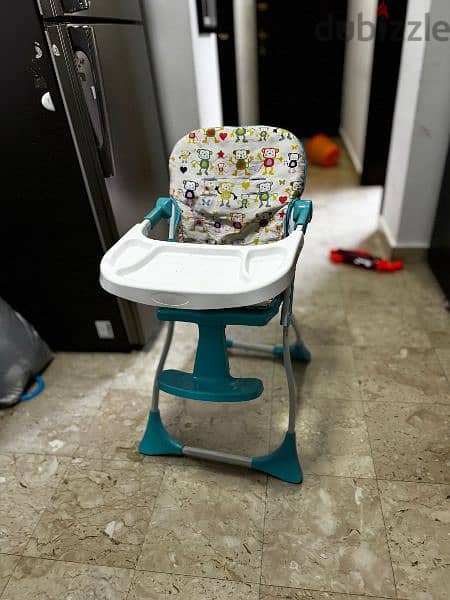 high seat and booster seat in perfect condition 1
