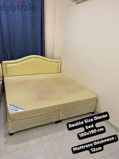 Diwan bed _Double size (180x190cm) with mattress.