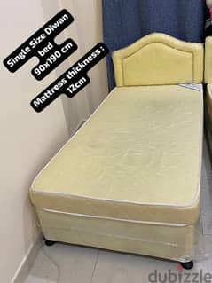 Diwan bed Single size (90x190cm) with mattress