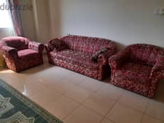 Used Sofa 5 seater with glass table at a very good price