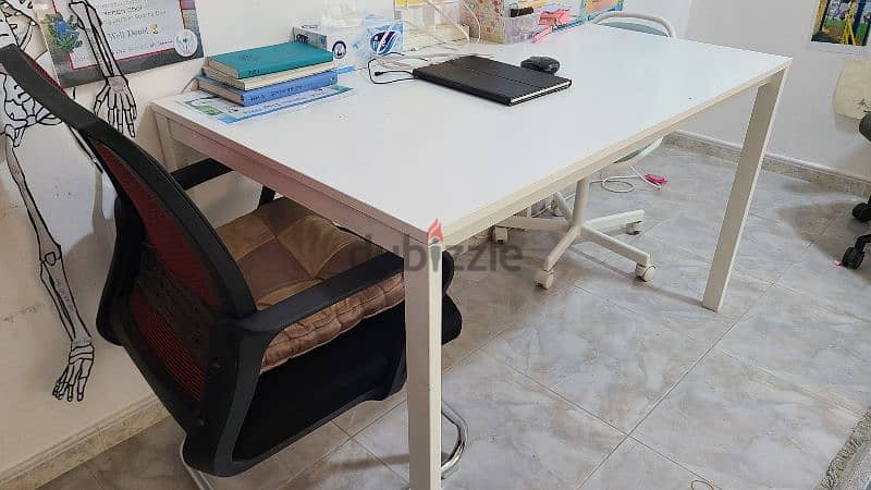 IKEA desk and chair, 23 omr 2