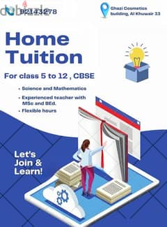 Tuition available for CBSE students