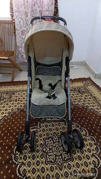 branded baby stroller with car seat+ baby carrier bag  good condition. 1