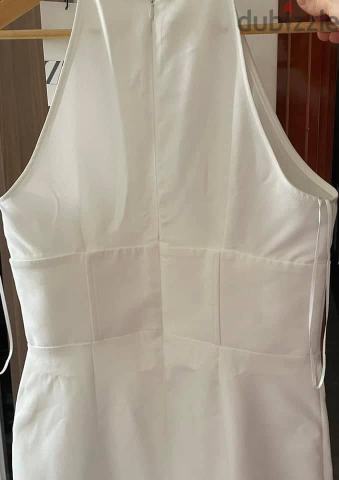White dress from Zara فستان ابيض من زارا 4