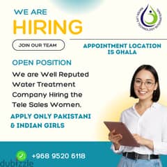 Tele Sales Women are Required in Ghala 0