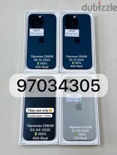 iphone 15promax512gb 23-03-2025 apple warranty 100% battery health 0