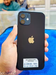 iPhone 12 128G - 100%Battery - 31-01-202 apple warranty -good phone