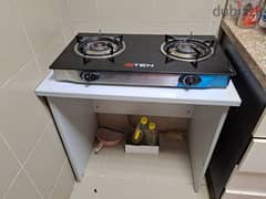 gas stove with table urgent sale