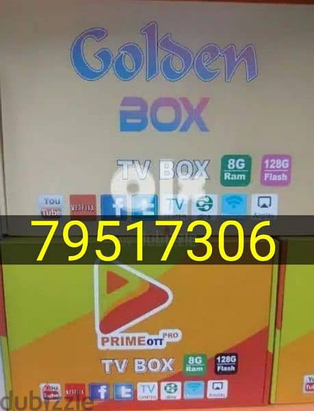 New WiFi internet Android TV box GOLD mk 8 GB ram 128 GB storage **// 0