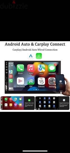 7“ Car Radio 1 Din Carplay Android Auto Multimedia Player HD Touch 1