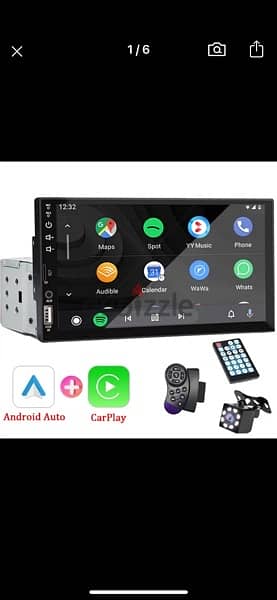7“ Car Radio 1 Din Carplay Android Auto Multimedia Player HD Touch 5