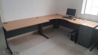 Office tables L shape ( three peices ) 0