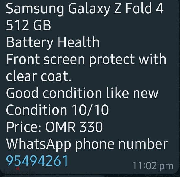 galaxy Z fold 4,512 GB 0