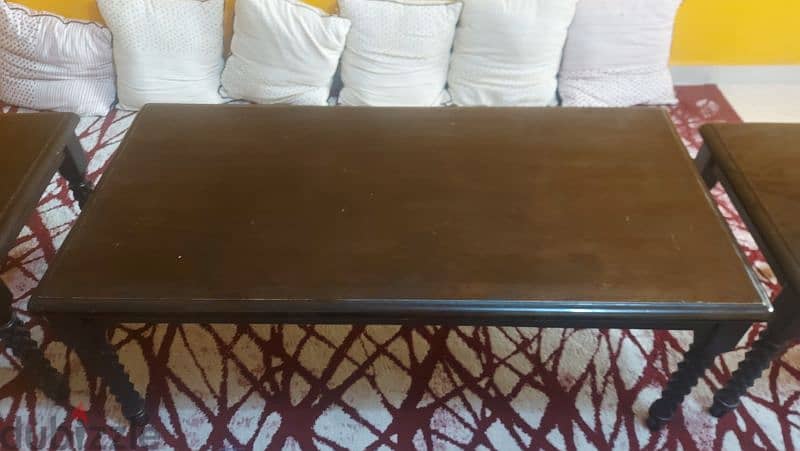 Solid Wood Coffee Table Set 1